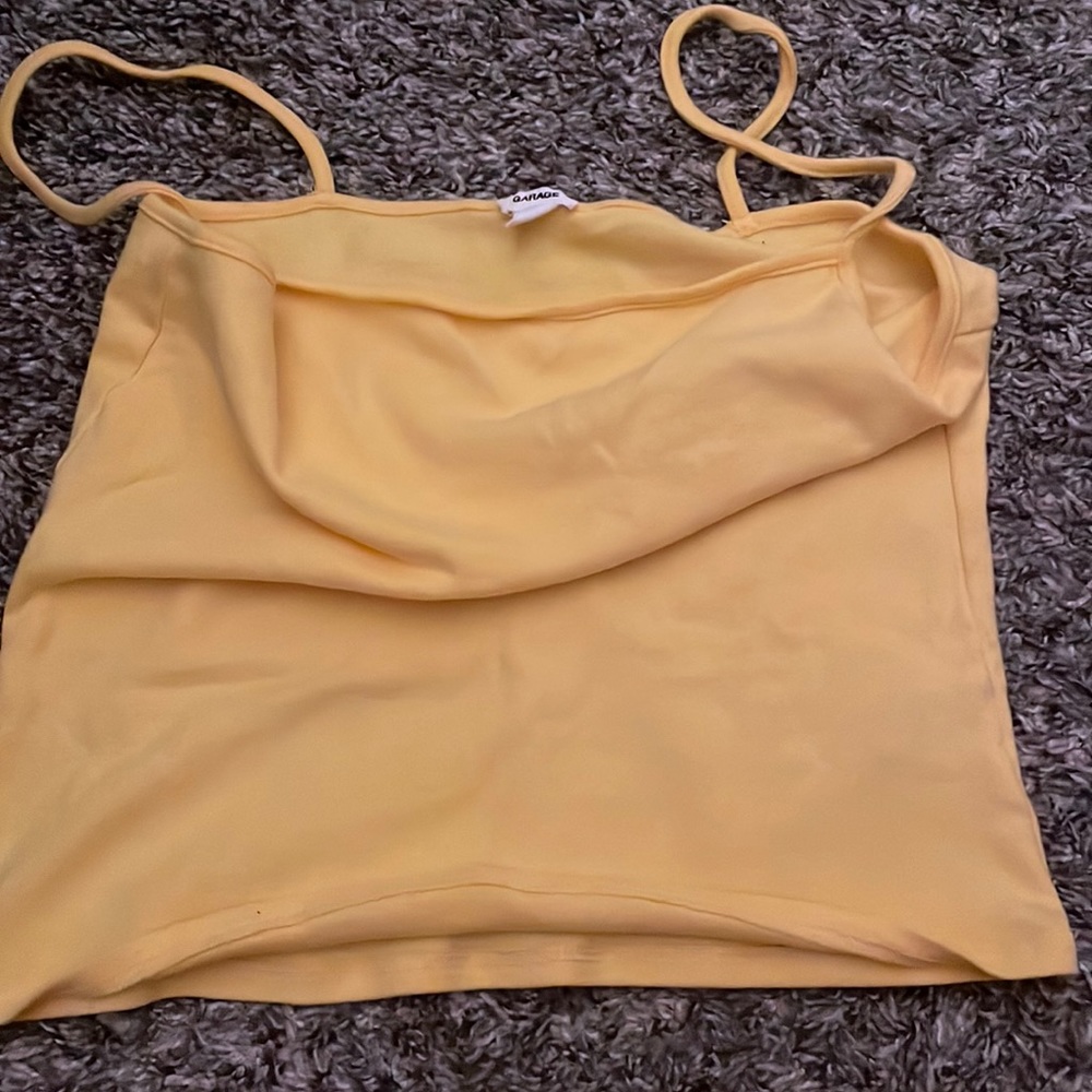 garage yellow crop top